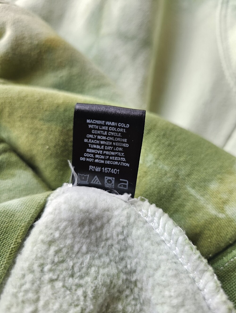 Civil Regime Green Marbled Roses Hoodie - Picture 6 of 9